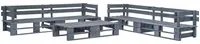 Set Mobili da Giardino 6 pz Pallet Legno Grigio 276322