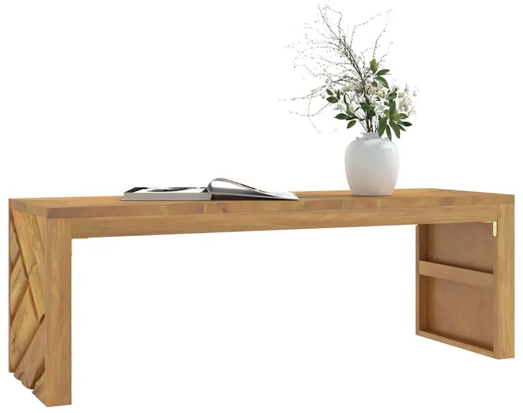 Tavolino Da Salotto 110x35x38 Cm İn Legno Massello Di Teak /