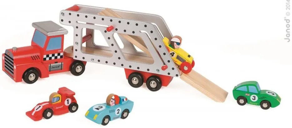 Story Camion Bisarca con 4 Vetture - legno