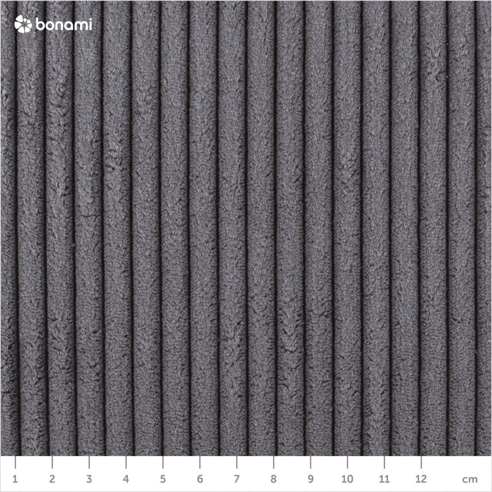 Letto matrimoniale imbottito grigio scuro rete non inclusa 180x200 cm Mattis Cord – Meise Möbel