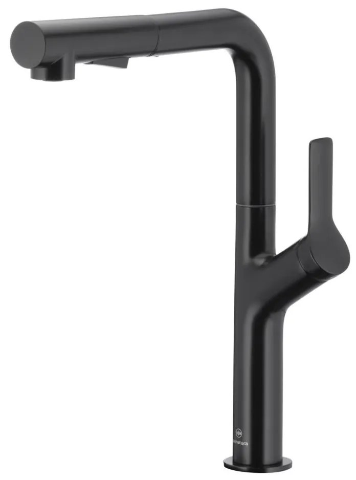 KFA Armatura 6623-220-81- Rubinetto lavello con doccetta estraibile DUERO DESIGN opaco nero