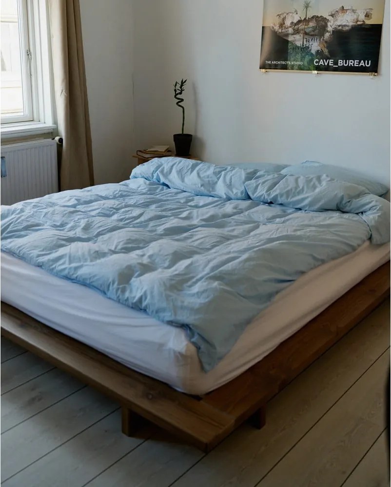 Letto singolo marrone in pino massiccio con rete inclusa 90x200 cm Japan – Karup Design