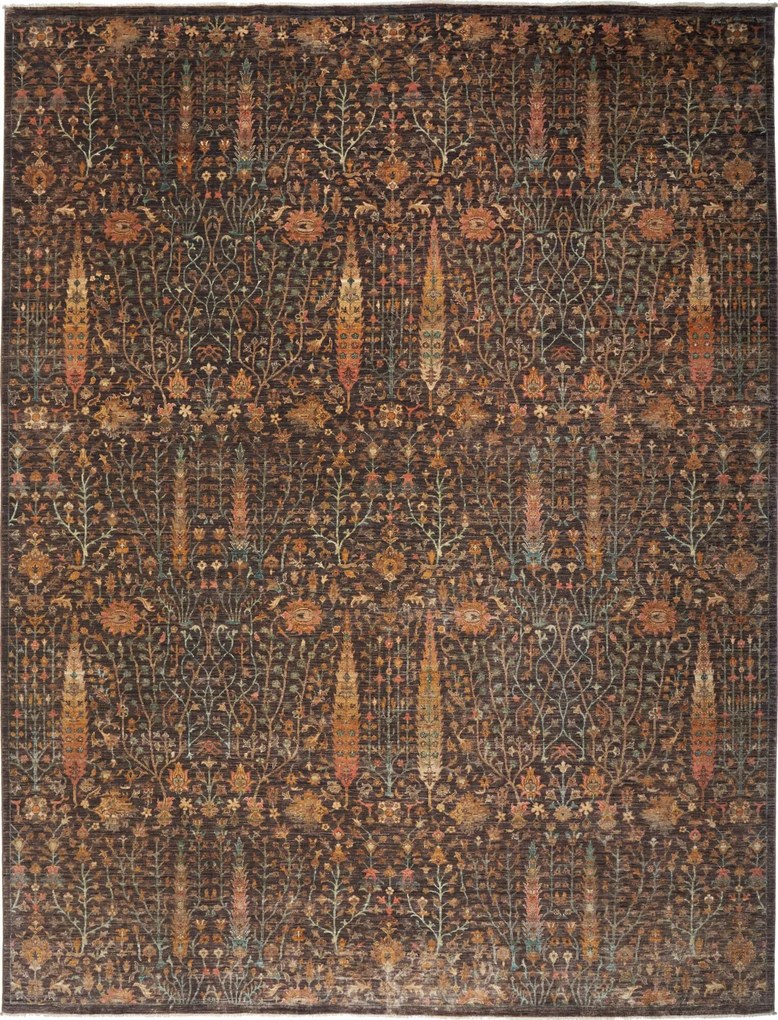 Samarkand Tappeto orientale 280x370 Nero (Pakistan) Annodato A Mano