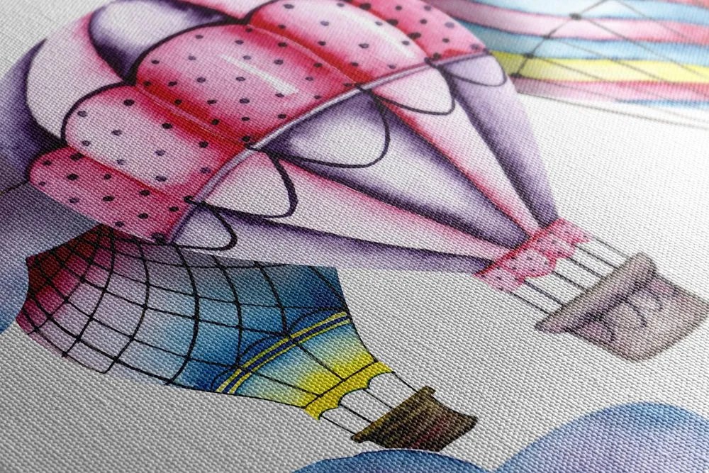 Quadro su tela – Palloncini ad acquerello