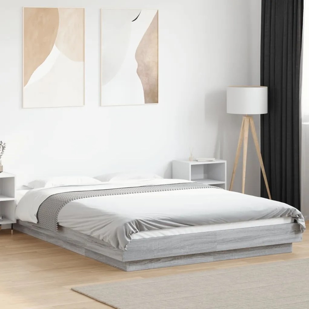 Giroletto grigio sonoma 135x190 cm in legno multistrato