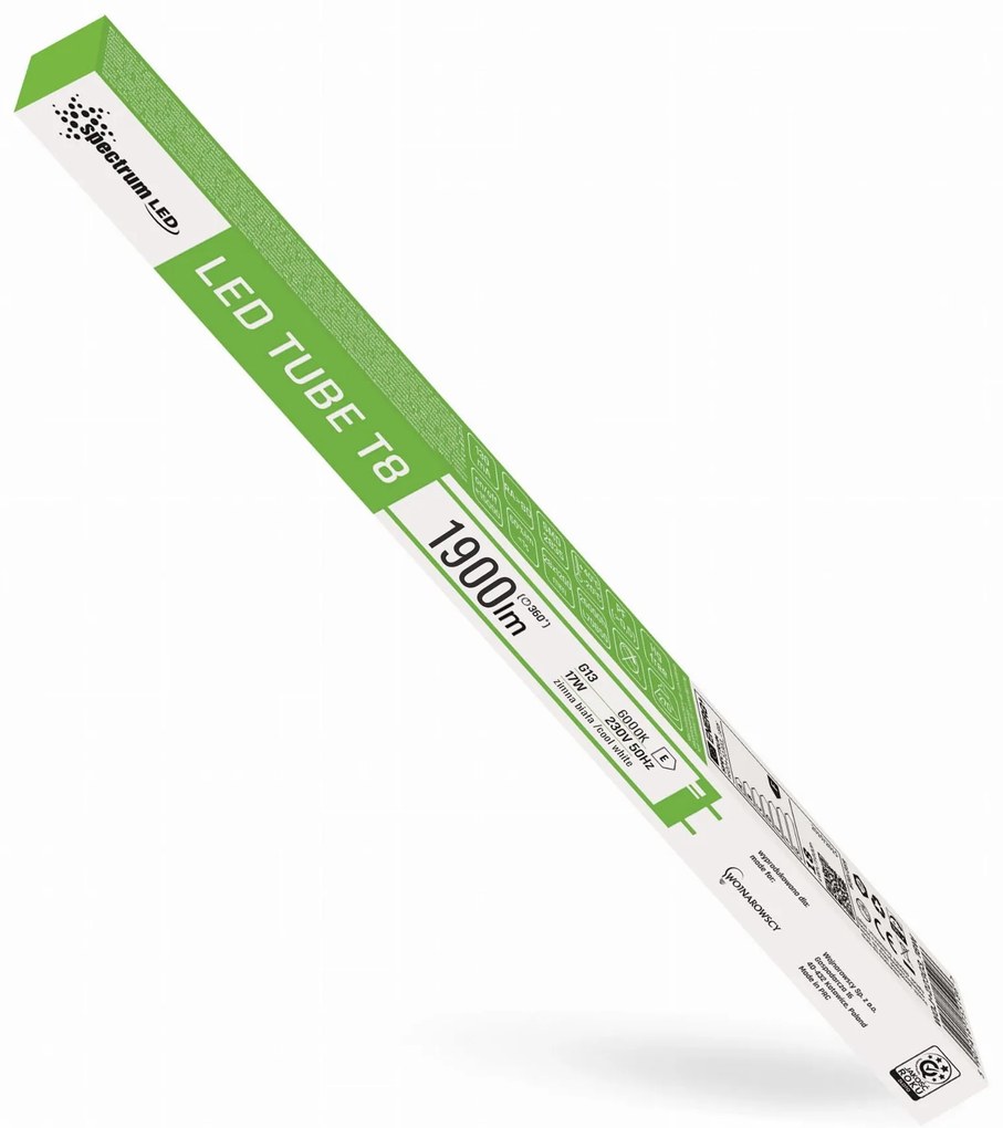 Tubo / Lampada fluorescente a LED Cool White 120CM T8 230V 17W WOJ+22305