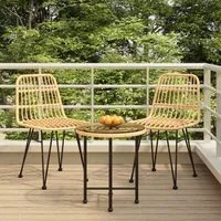 Set da Pranzo da Giardino 3 pz in Polyrattan cod mxl 40046