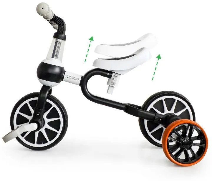 Bicicletta per bambini nera Ecotoys 4in1