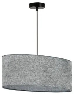 Duolla - Lampadario a sospensione con filo OVAL 1xE27/15W/230V grigio