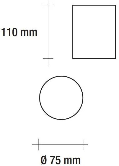 Vivida plafoniera cilindro led bianca 7w ø75