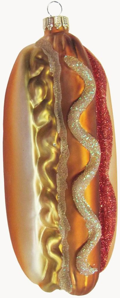 Addobbo per albero di Natale dipinto a mano Hot Dog