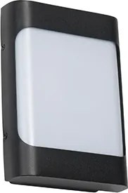 Lampada da parete da esterno di design nera incl. LED IP44 con sensore crepuscolare - Khuvan