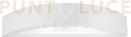 Applique a parete cortina bianca 2 luci attacco e14 42x15x7cm in ge...