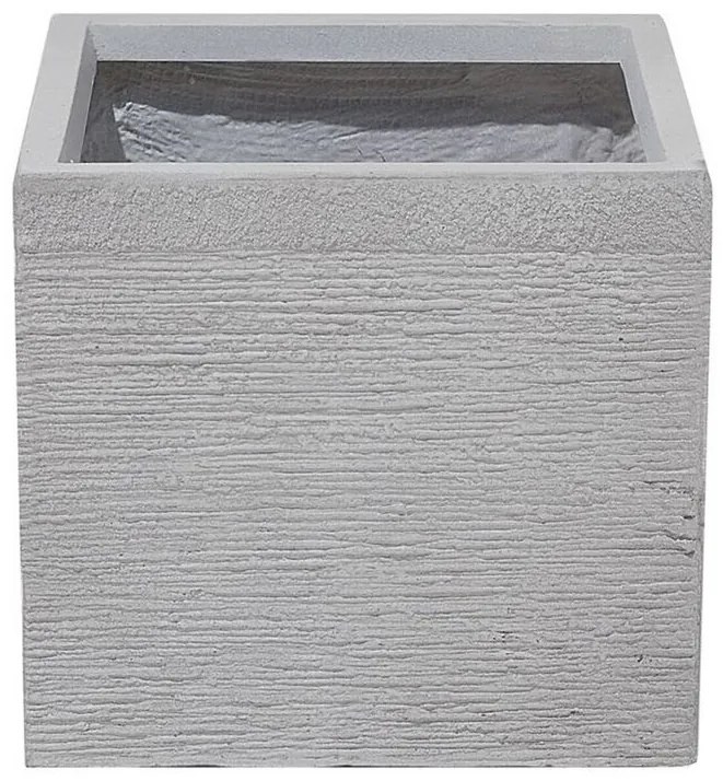 Vaso da fiori quadrato bianco 30 x 30 x 28 cm PAROS Beliani