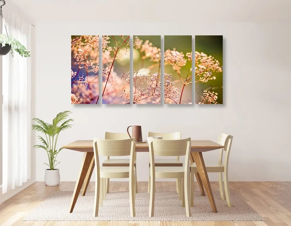 Quadri 5 pezzi – Natura morta di fiori