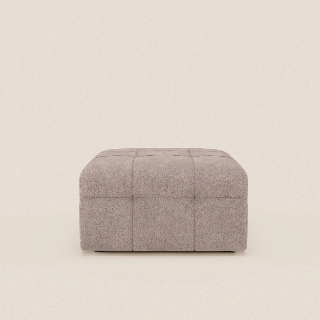 Mosaic pouf e modulo in bouclé - 96x77 cm design capitonné in tessuto smacchiabile T21