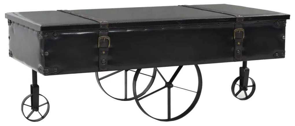 Tavolino Da Salotto İn Mdf E Legno Di Abete 110x55x43 Cm /