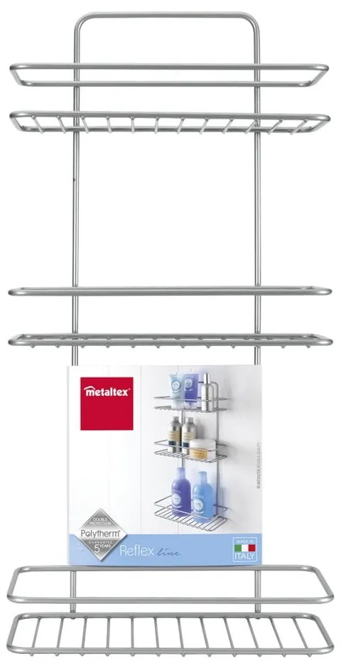 Mensola da bagno a parete a tre piani Rif. - Metaltex