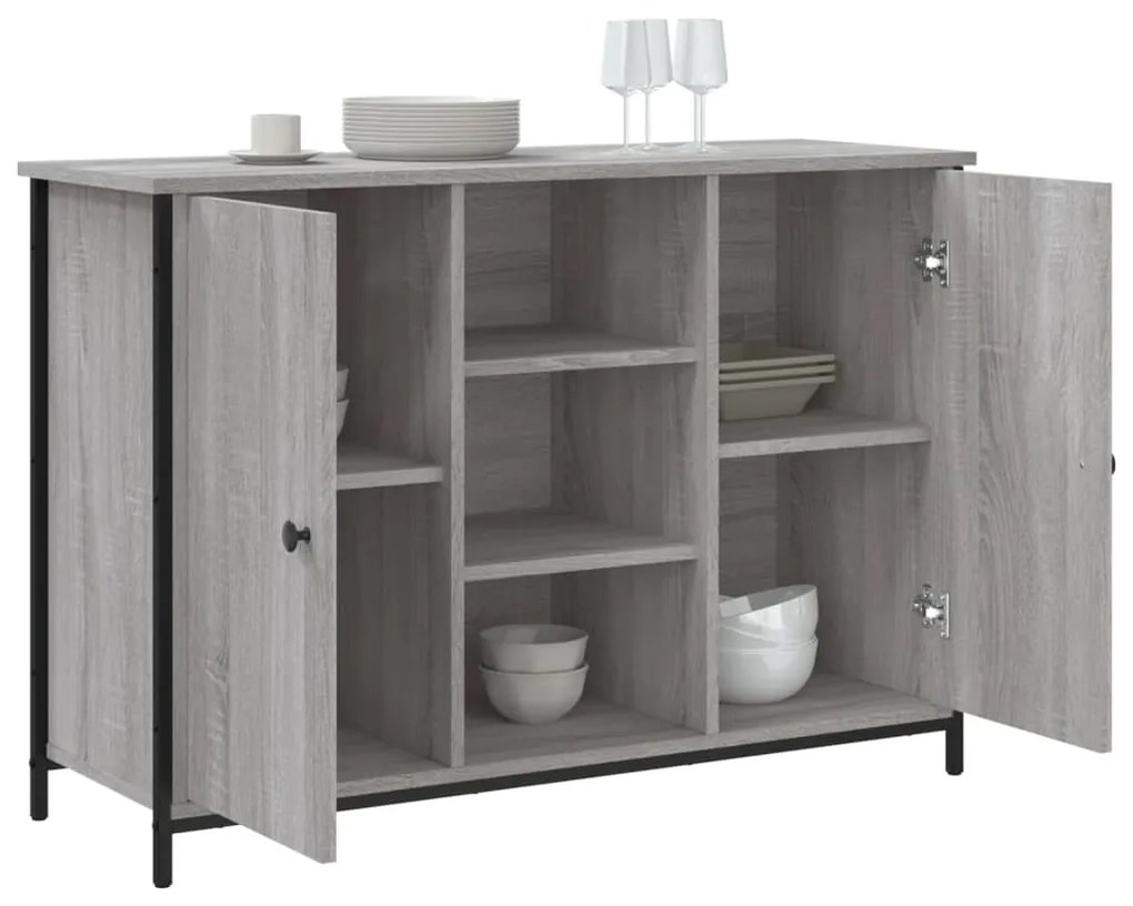 Credenza grigio sonoma 100x35x70 cm in legno multistrato