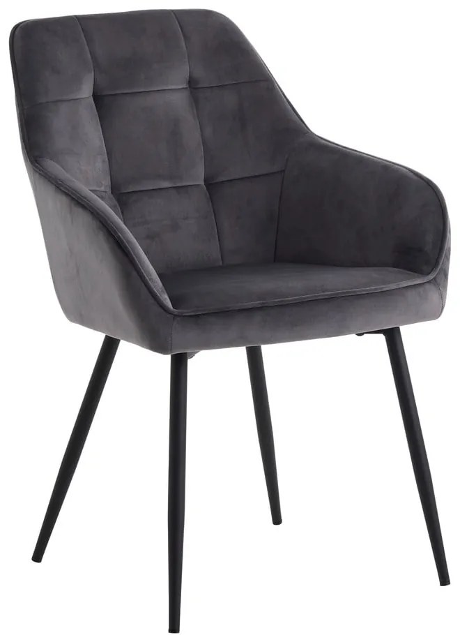 Set di sedie da pranzo grigia in imbottito con braccioli 2 pz Nolan Square – Unique Furniture