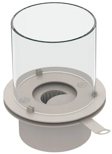 Camino a bioetanolo braciere da giardino da terra per interno esterno STROMBOLI Bianco Perla d.60 x h56