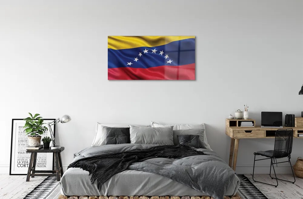 Quadro acrilico Flag Venezuela 100x50 cm