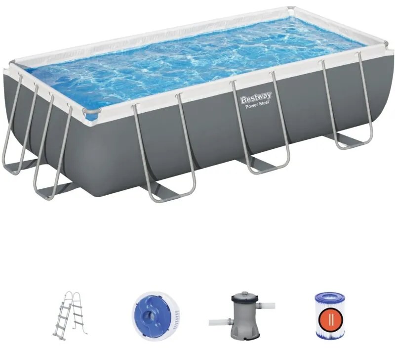 Piscina Steel Rettangolare con Filtro 2D 404X201 h 100 Bestway