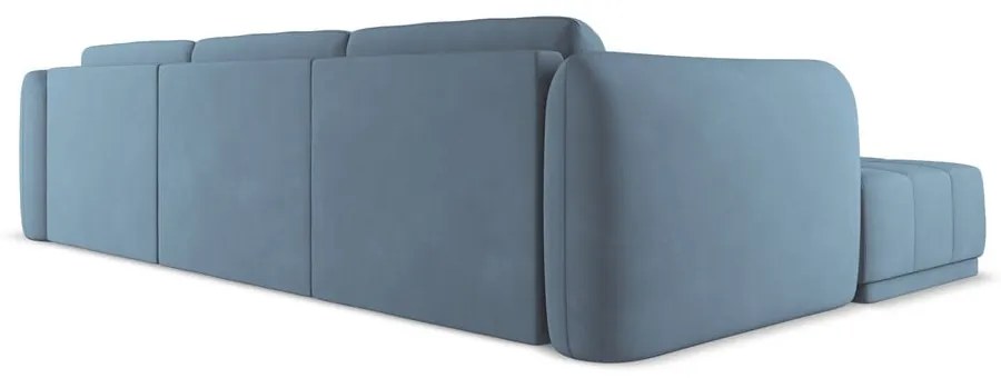 Divano angolare azzurro (con penisola a sinistra) Hoku – Makamii
