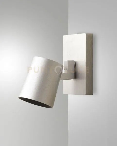 Modo spot alluminio spazzolato 1 luce alluminio spazzolato orienta...