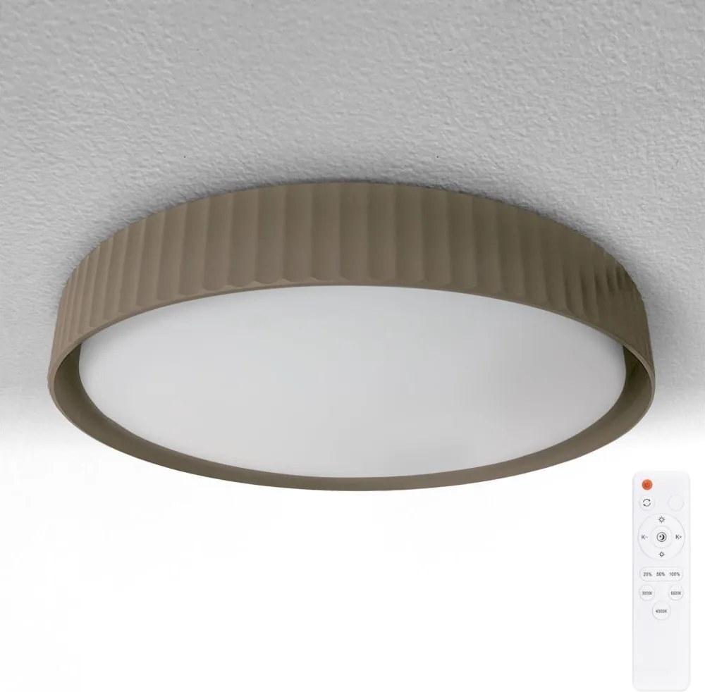 Brilagi - Plafoniera LED dimmerabile LUCIA LED/48W/230V Ø 41 cm taupe+telecomando