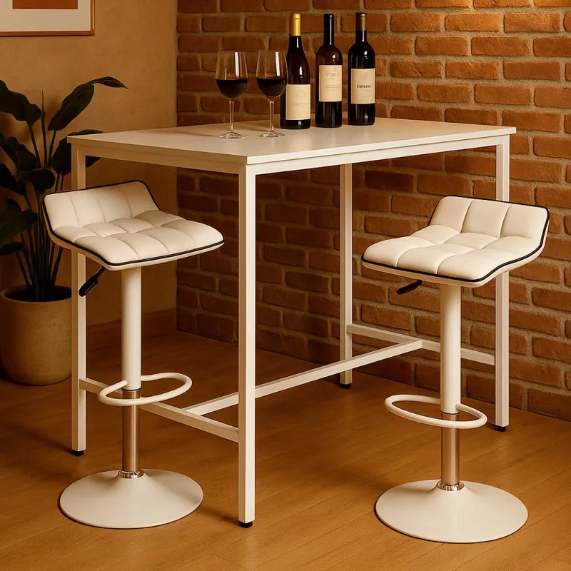 Tavolo Biro Alto Rettangolare - Bianco