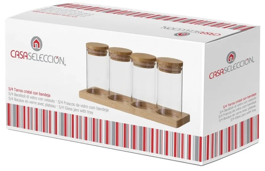 Set di 4 spezie con supporto 220 ml - Casa Selección