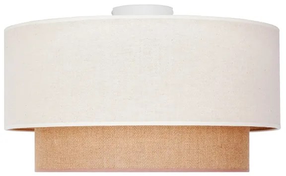 Duolla - Plafoniera BOHO 1xE27/15W/230V diametro 45 cm beige/marrone