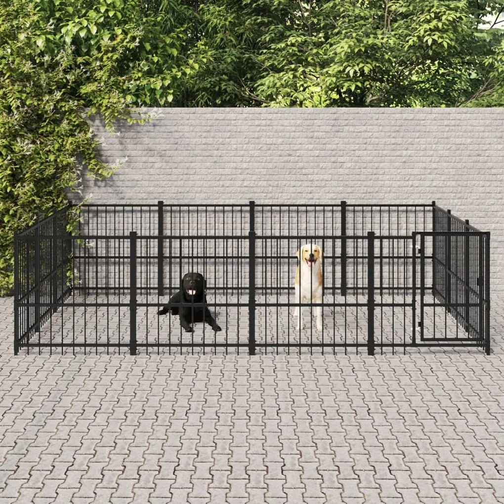 Gabbia Per Cani Da Esterno İn Acciaio 11,58 M² /