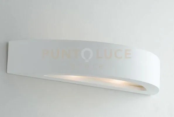 Applique a parete cortina bianca 2 luci attacco e14 42x15x7cm in ge...