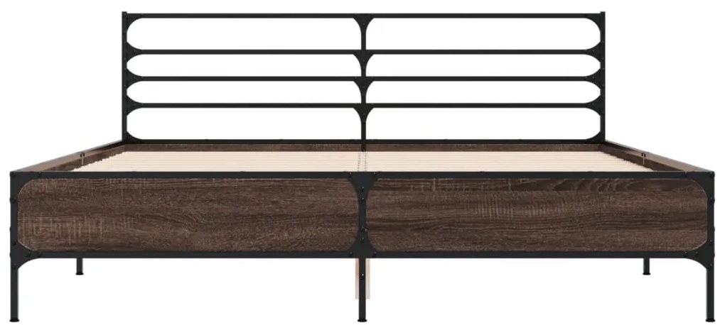 Giroletto rovere marrone 160x200cm in legno multistrato metallo