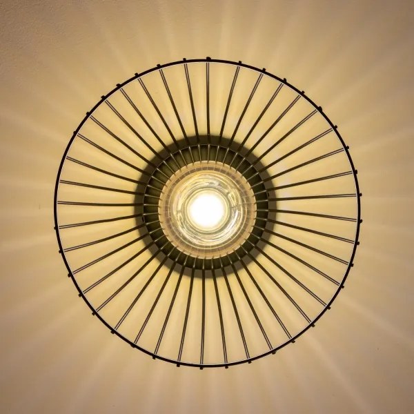 Brilagi - Lampadario LED a plafone CERIA WIRE 1xE27/40W/230V Ø 30 cm nero