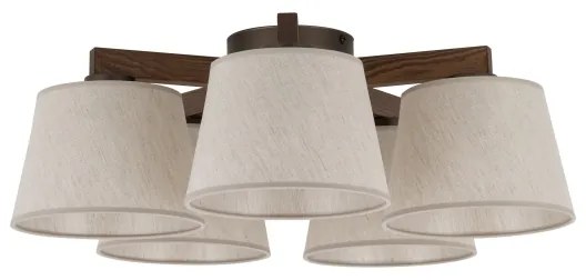 Brilagi - Plafoniera LATTE 5xE27/15W/230V pino/crema