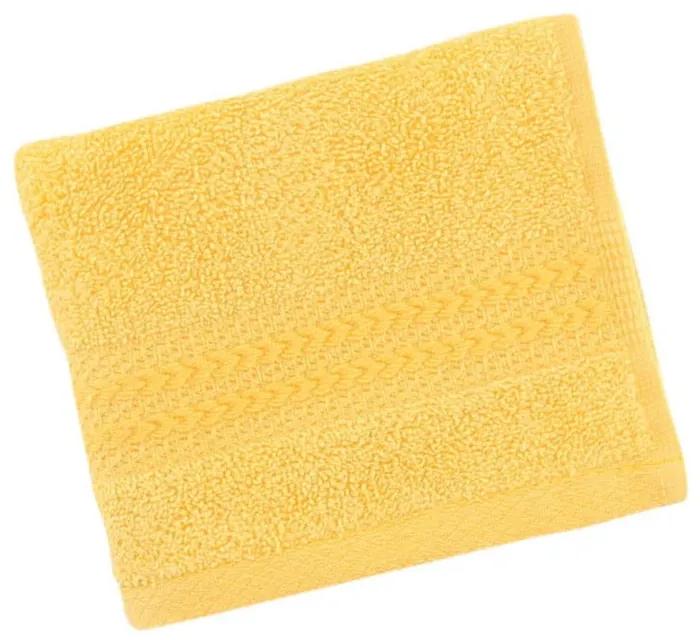 Asciugamano giallo in puro cotone, 30 x 50 cm - Foutastic