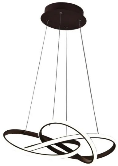 Lampadario a sospensione con filo LED dimmerabile LED/65W/230V 3000-6500K marrone + telecomando