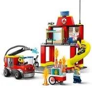 Caserma dei pompieri e autopompa da costruire Lego