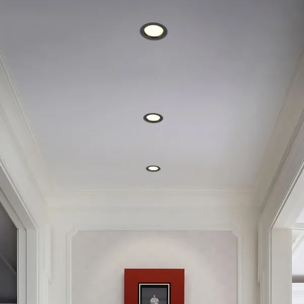 Immax NEO 07296L - Downlight LED dimmerabile da incasso / LED 12W / 230V / Wi-Fi / Ø 12 cm / nero