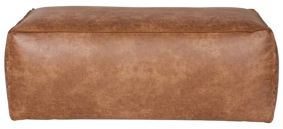 Poggiapiedi marrone cognac con rivestimento in finta pelle Rodeo – WOOOD