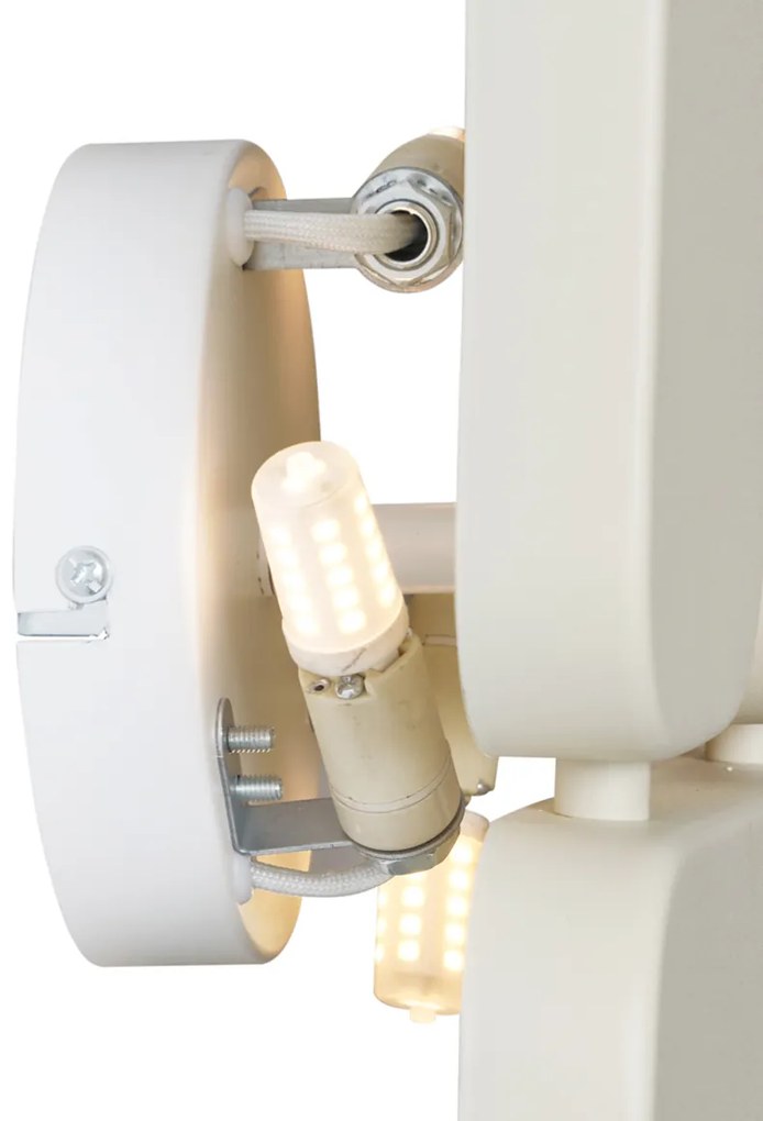 Lampada da parete di design beige a 3 luci - Planes