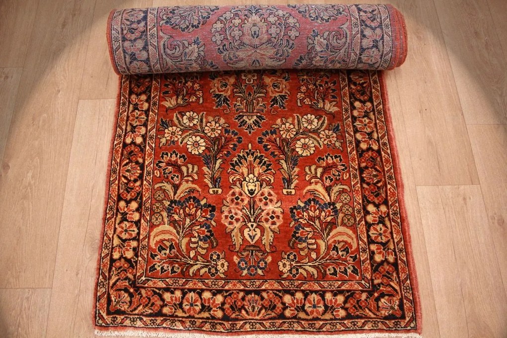 Sarouk Tappeto 410x80 (Iran) Annodato A Mano