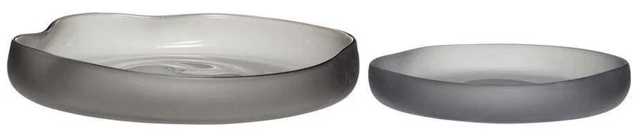 Ciotole in vetro grigio in set di 2 pezzi ø 30 cm Bow - Hübsch