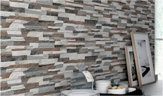 Rivestimento muretto grès porcellanato 33x55 cm Desalto Gris Emotion Ceramics