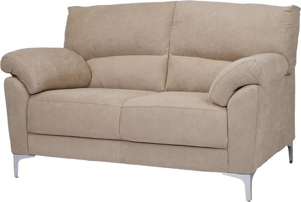 Divano in tessuto a 2 posti 146 cm braccioli imbottito GIADA Camel