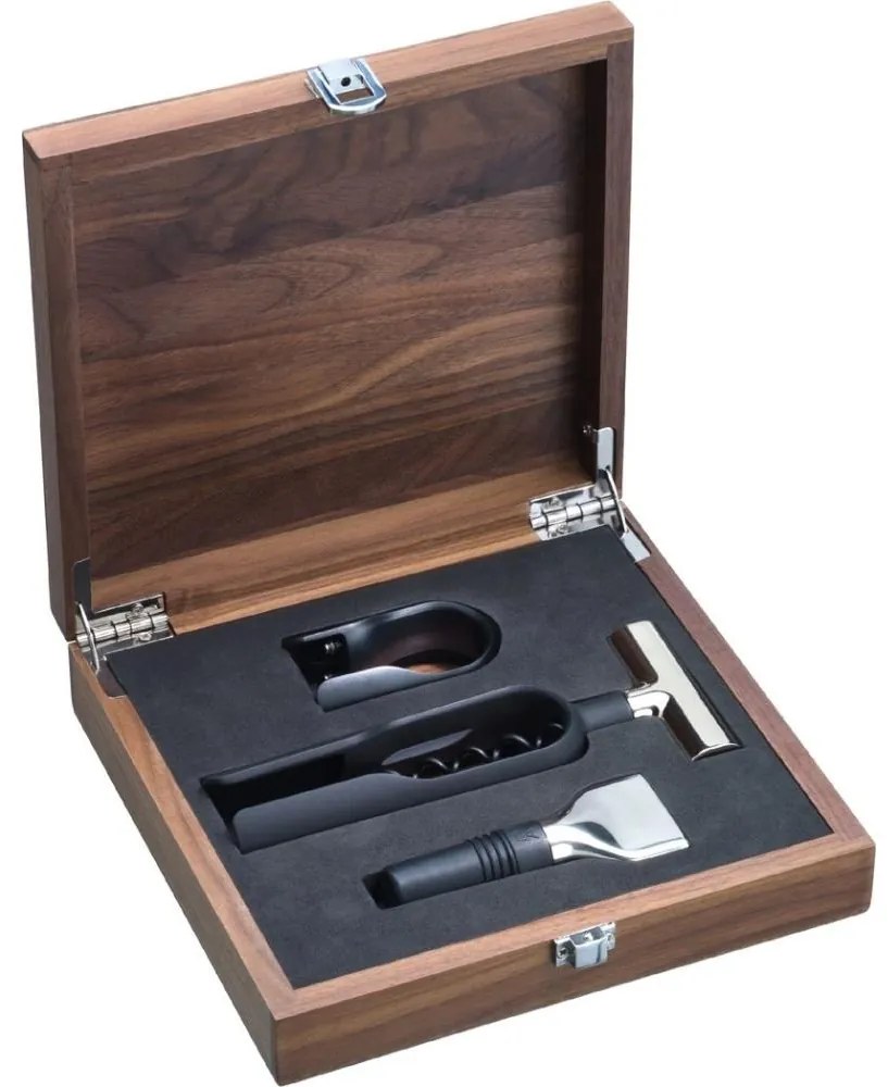 WMF - Set per sommelier, 3 pezzi, noce