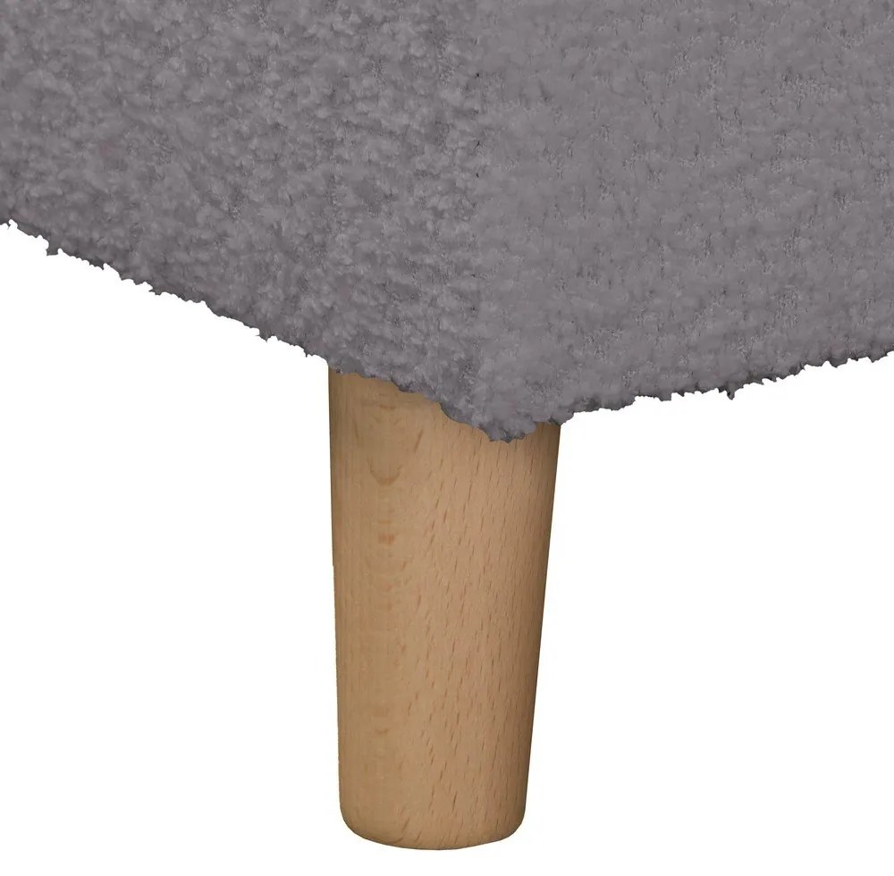 Divano angolare grigio scuro in tessuto bouclé (angolo destro) Ariella - Ropez